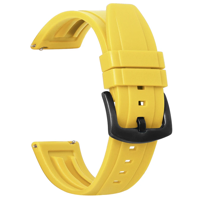 Premium Grade Vulcanized FKM Rubber Watch Strap for Seiko for Rolex 20mm 22mm 24mm Quick Release Watchbands Rubber Strap Tropic