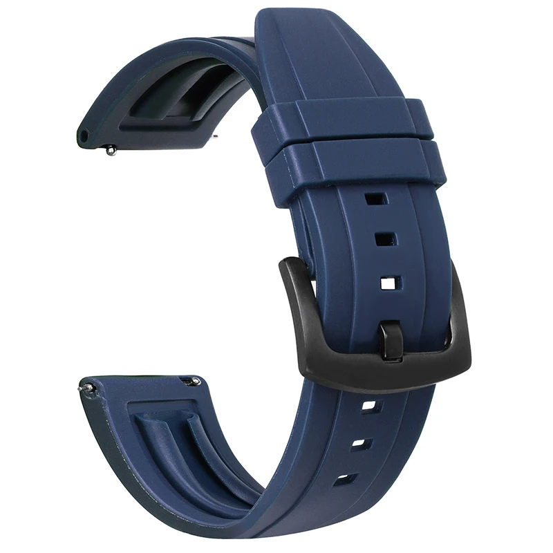 Premium Grade Vulcanized FKM Rubber Watch Strap for Seiko for Rolex 20mm 22mm 24mm Quick Release Watchbands Rubber Strap Tropic