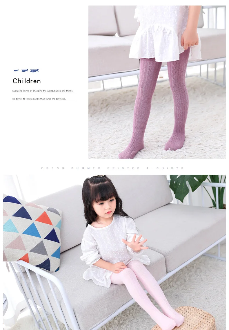 0 to 12 Yrs Combed Cotton Children's Tights Cable Knitted Girls Pantyhose High Quality Warm Tights Baby Girls Clothes