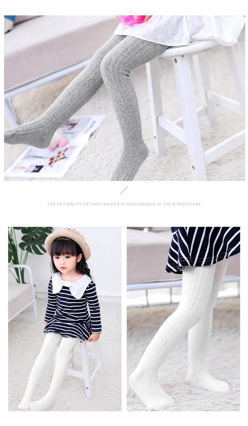 0 to 12 Yrs Combed Cotton Children's Tights Cable Knitted Girls Pantyhose High Quality Warm Tights Baby Girls Clothes