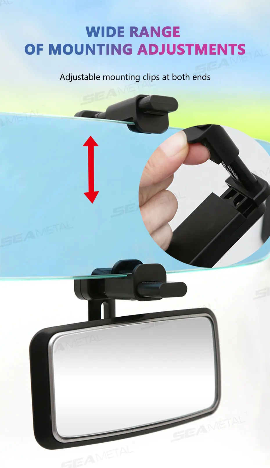 Baby Mirror Car Interior Rear View Mirror Clip Rear Facing Mirrors For Auto Safety Driving Kids Baby Monitor Angle Adjustable