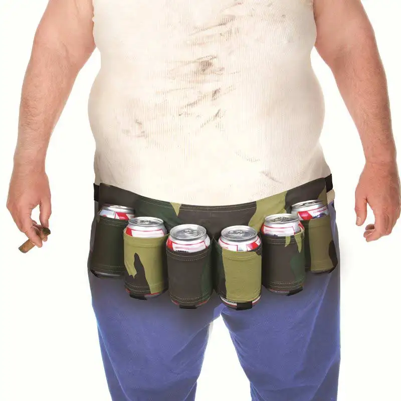 fashion Beer Holder Belt Portable 6 Pack Beer Wine Bottle Beverage Soda Can Drink Waist Bag Ideal for party camping Outdoor