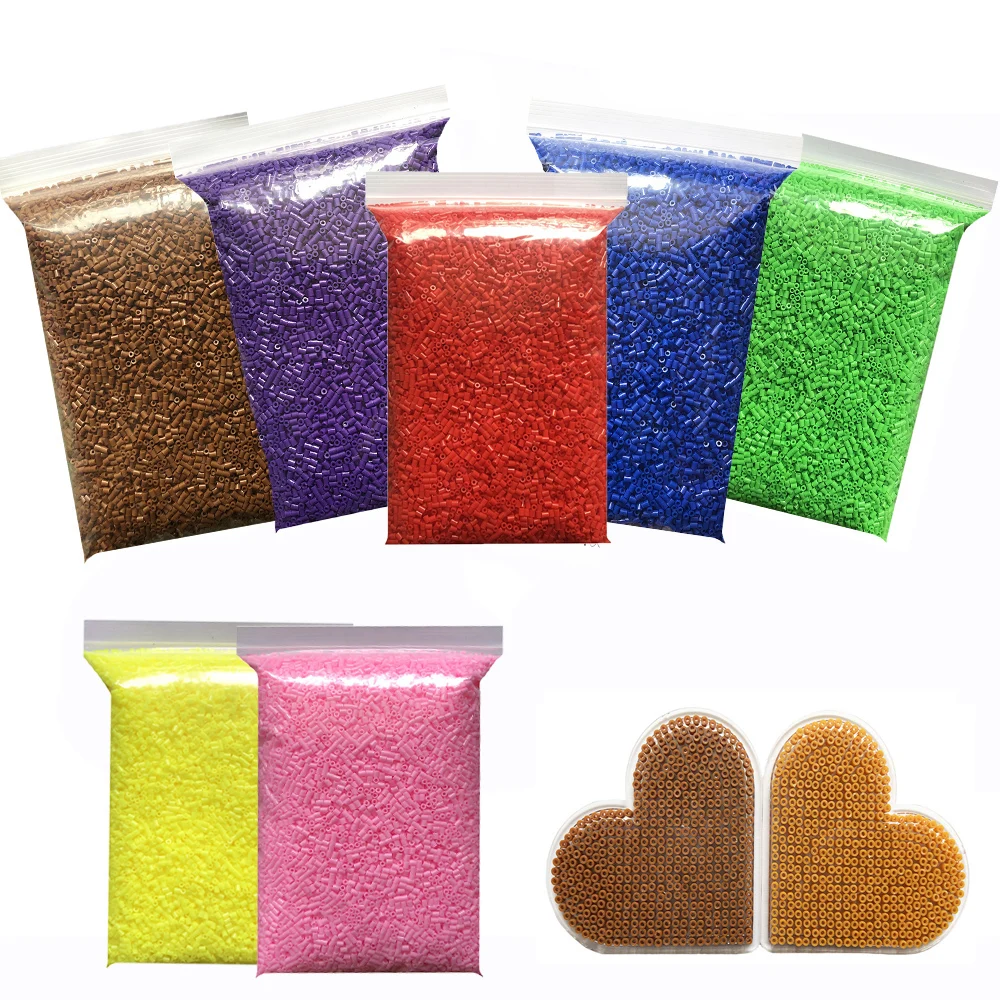 10000pcs/bag 2.6mm Mini Fuse Beads 3D Pixel Puzzle Toy Ironing Beads Melting Beads For Children Toy Handmade DIY Crafts Decors