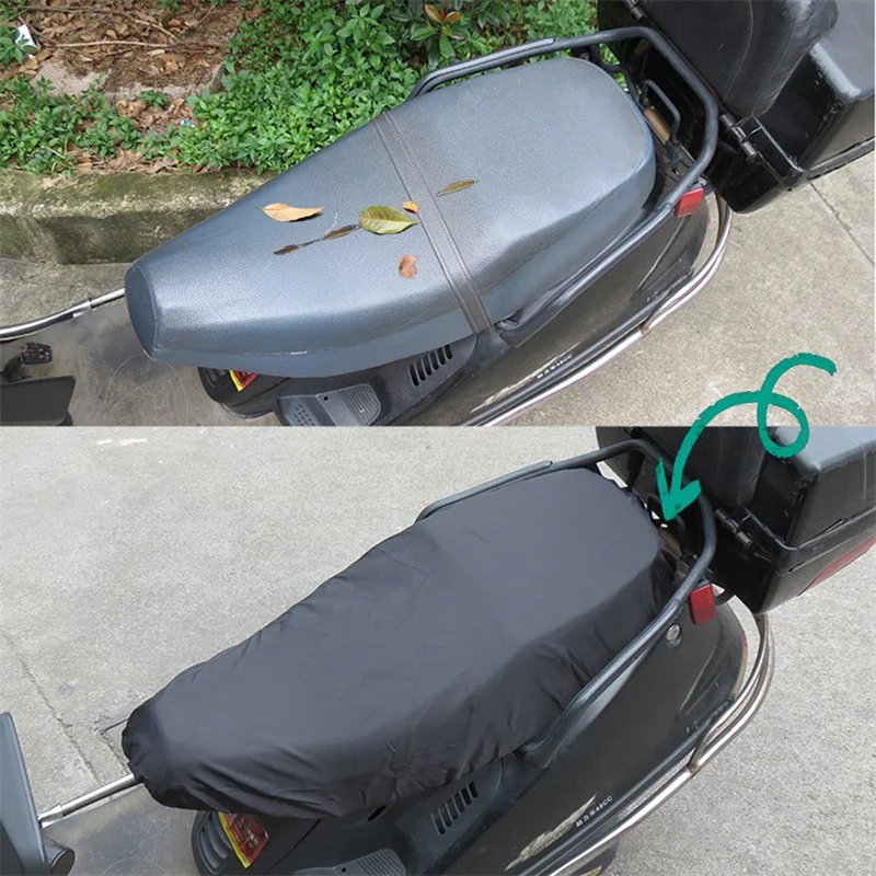 Motorcycle Seat Cover Waterproof Seat Cover Universal Flexible Saddle-Cover Black Sun-Protection Heat Insulation Cushion Covers