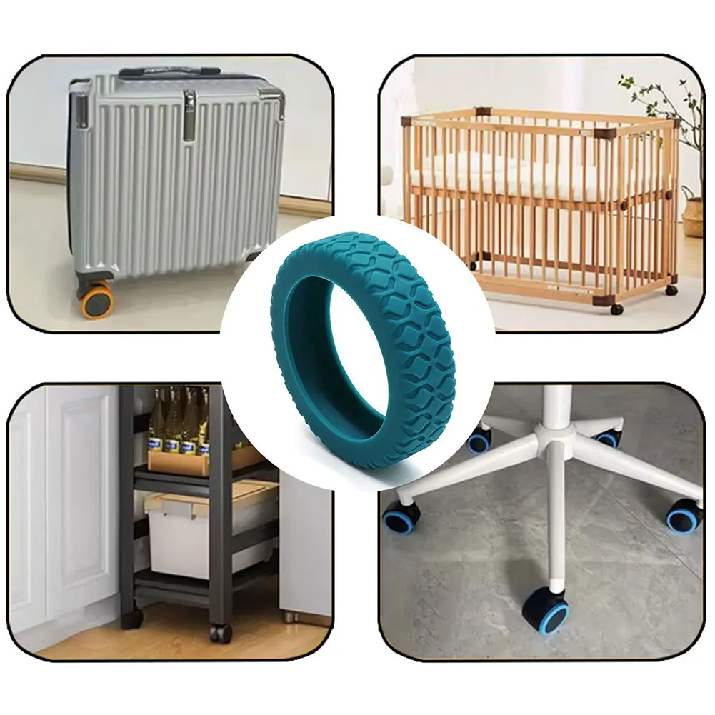 Luggage Wheels Protector Suitcase Small Parts Wear Resistant Silicone Protection Cover For Most Spinners Wheels