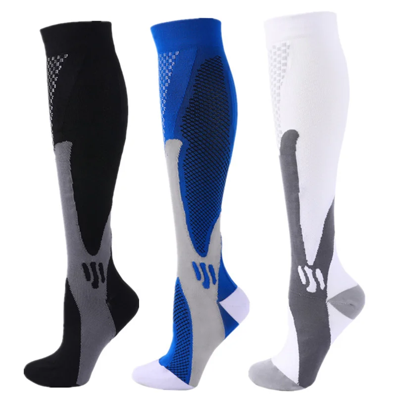 S-XXL 3 Pairs Pack/Socks Compression Socks 30 Mmhg Fit For Medical Edema Diabetes Varicose Veins Running Sports Socks Size XXL