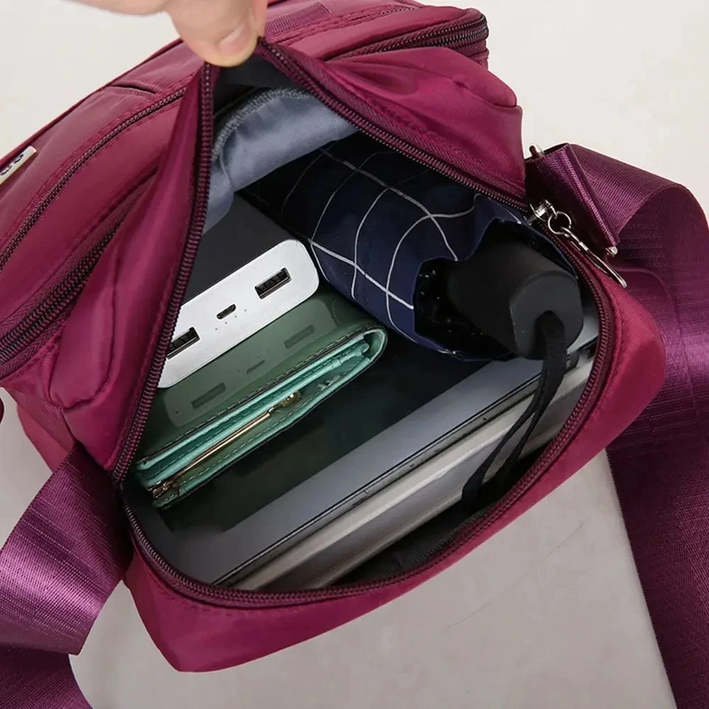 Casual Small Women's Shoulder Bag Multifunctional Coin Purse Wallet Nylon Waterproof Messenger Bag Mobile Phone Crossbody Bags