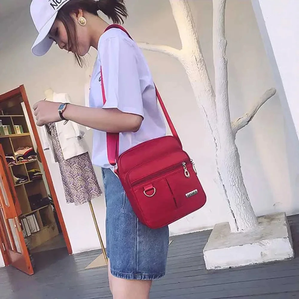 Casual Small Women's Shoulder Bag Multifunctional Coin Purse Wallet Nylon Waterproof Messenger Bag Mobile Phone Crossbody Bags