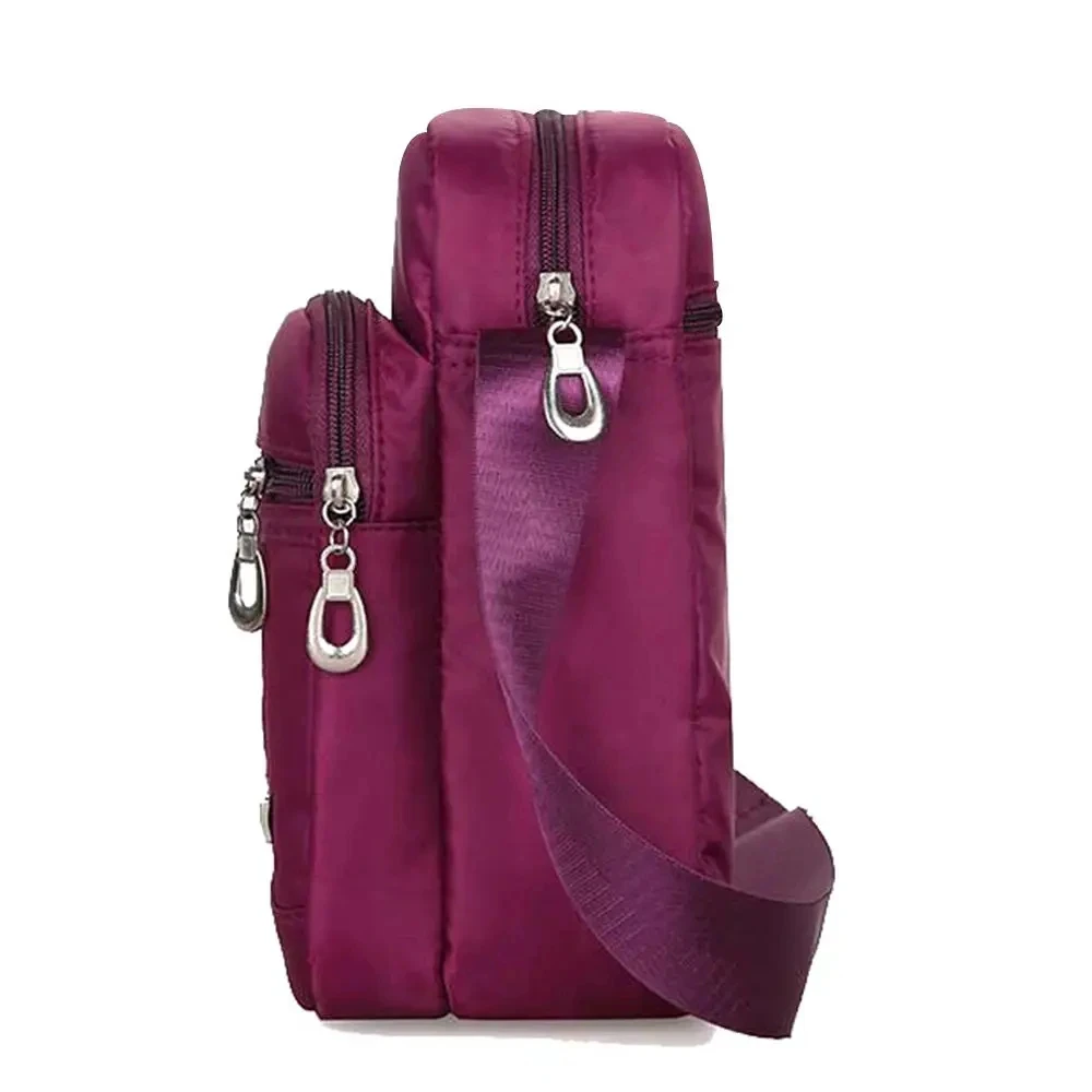 Casual Small Women's Shoulder Bag Multifunctional Coin Purse Wallet Nylon Waterproof Messenger Bag Mobile Phone Crossbody Bags