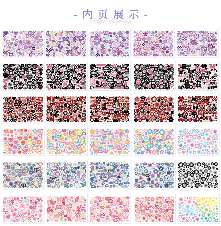 Mr. Paper 1 Style 50pcs/Book Copperplate Paper Coil Sticker Book Cartoon Pattern DIY Handbook Guka Decoration Material Collage