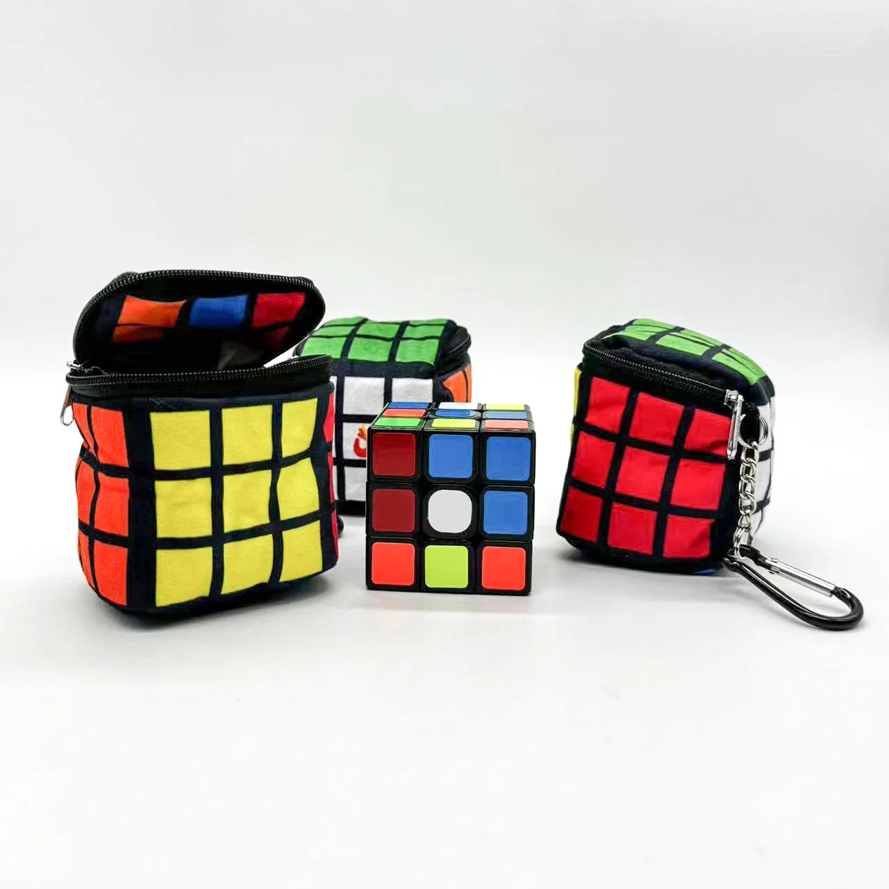 Magic Cube Bag for Rubics Cube Accessories Twisty Puzzles Bags Double-Sided Portable Purses Pendant Kids Intelligence Toy Gift