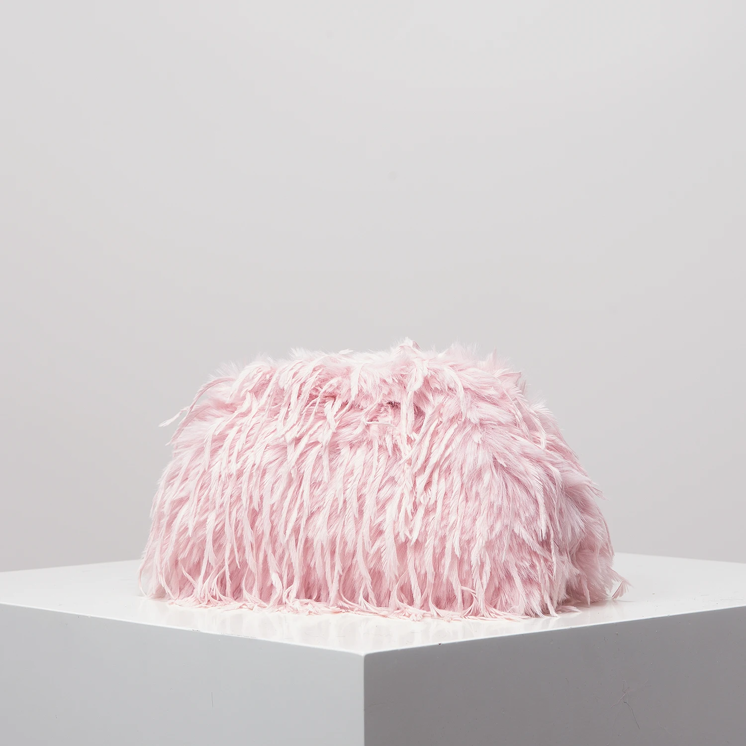 Dopamine-style clip bag, Y2K plush clutch bag, candy-colored women's purse, dinner dress clutch