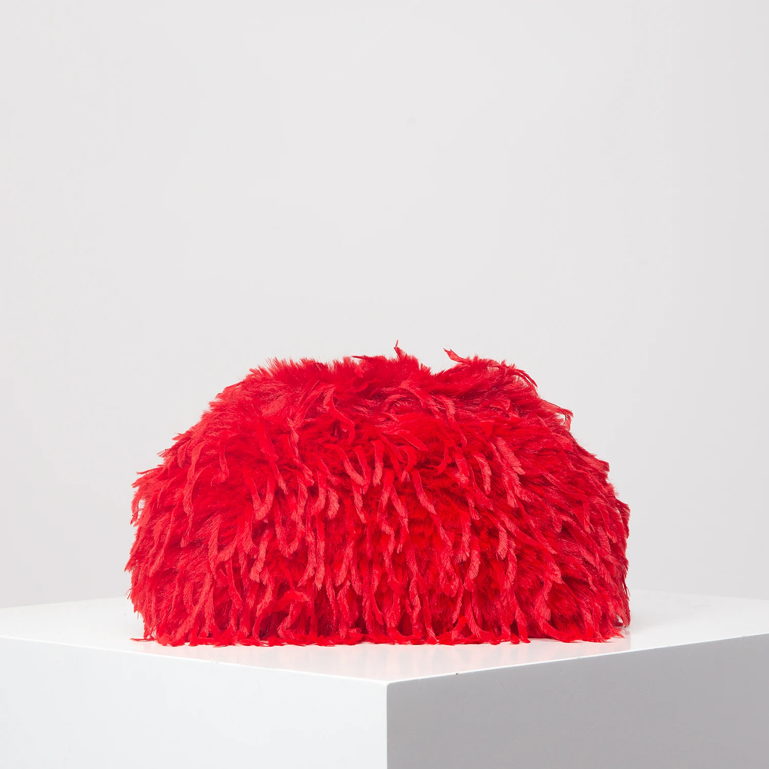 Dopamine-style clip bag, Y2K plush clutch bag, candy-colored women's purse, dinner dress clutch