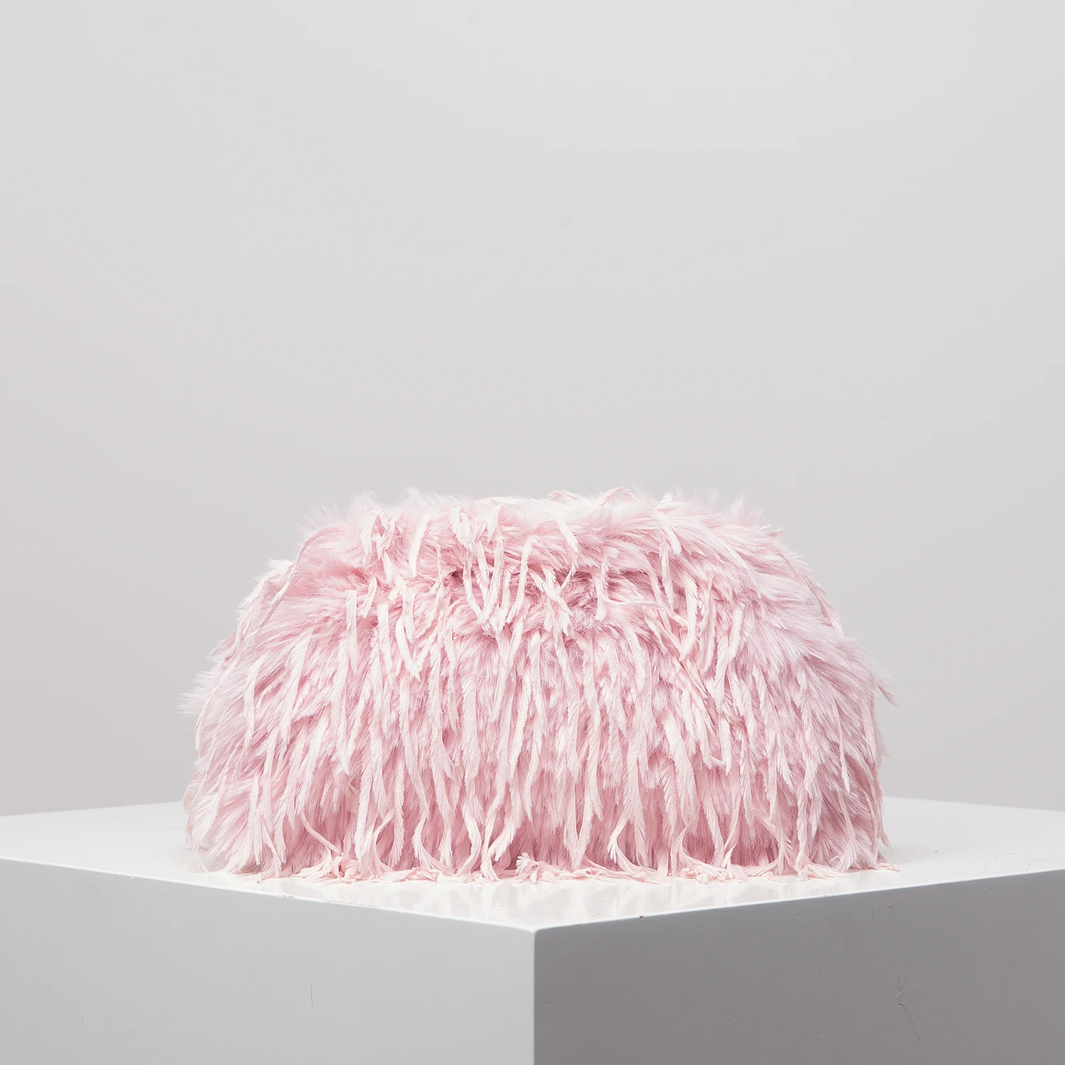 Dopamine-style clip bag, Y2K plush clutch bag, candy-colored women's purse, dinner dress clutch