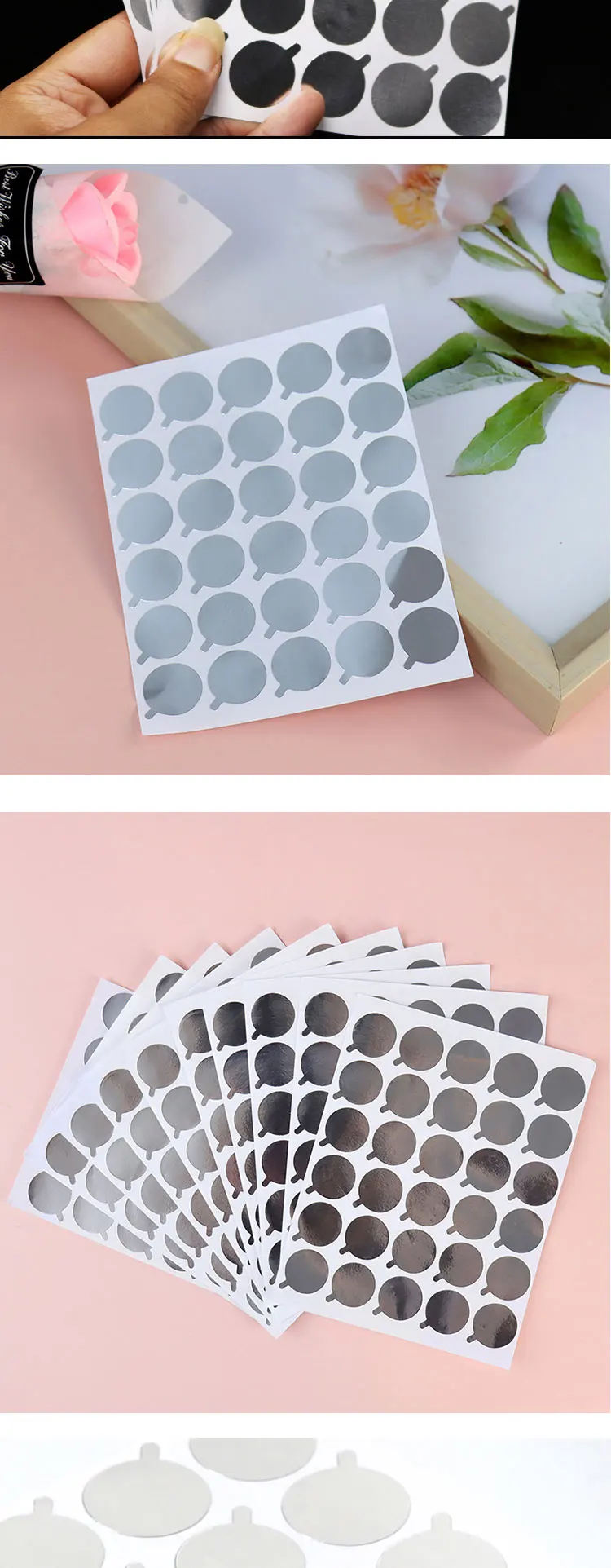 150Pcs Tin Foil Glue Pads Eyelash Extension Stickers Glue Holder Pallet Paper Lashes Stickers Beauty MakeupTool