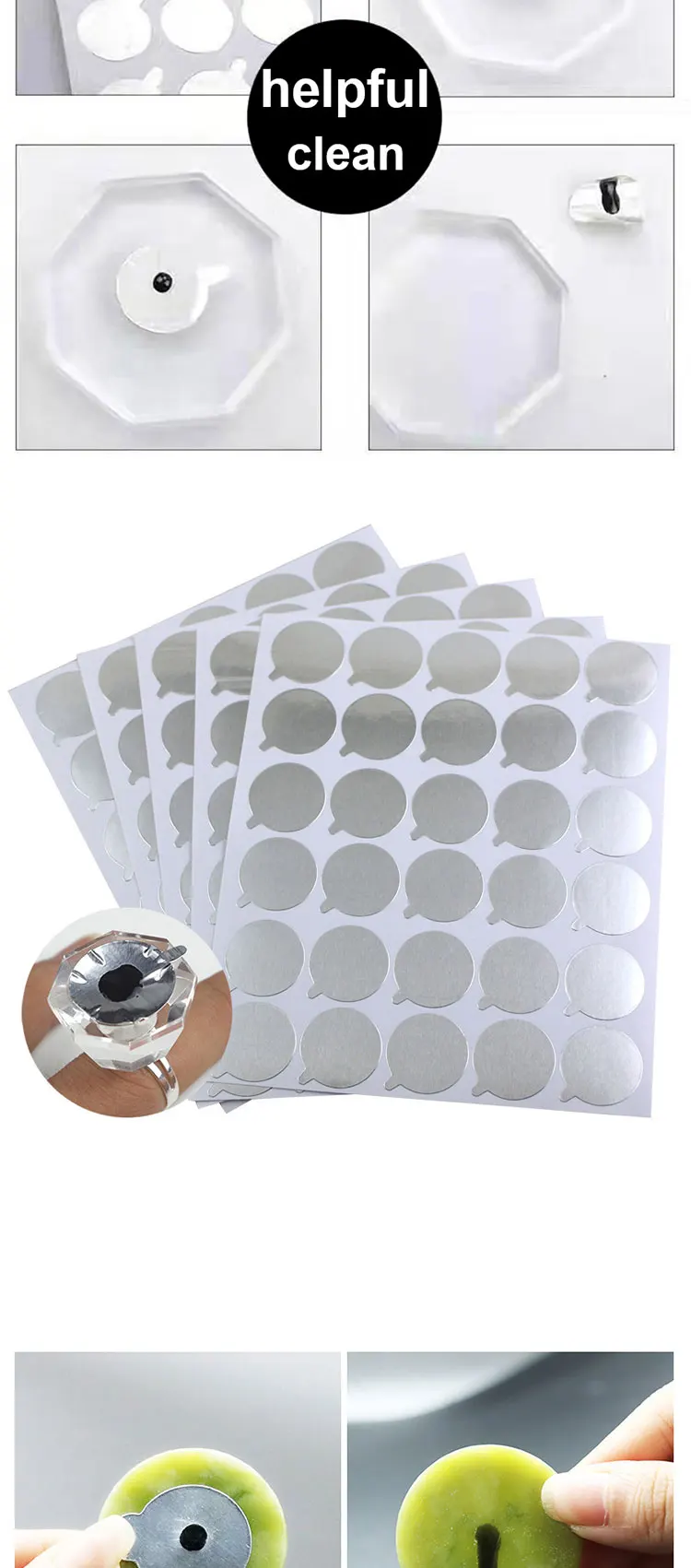 150Pcs Tin Foil Glue Pads Eyelash Extension Stickers Glue Holder Pallet Paper Lashes Stickers Beauty MakeupTool