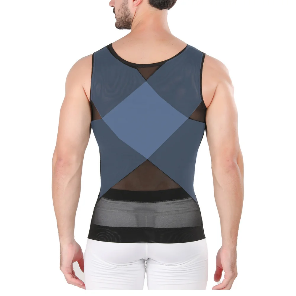 Men's Chest Compression Shirt to Hide Gynecomastia Moobs Slim Chest Slim Belly Tank Top for Summer