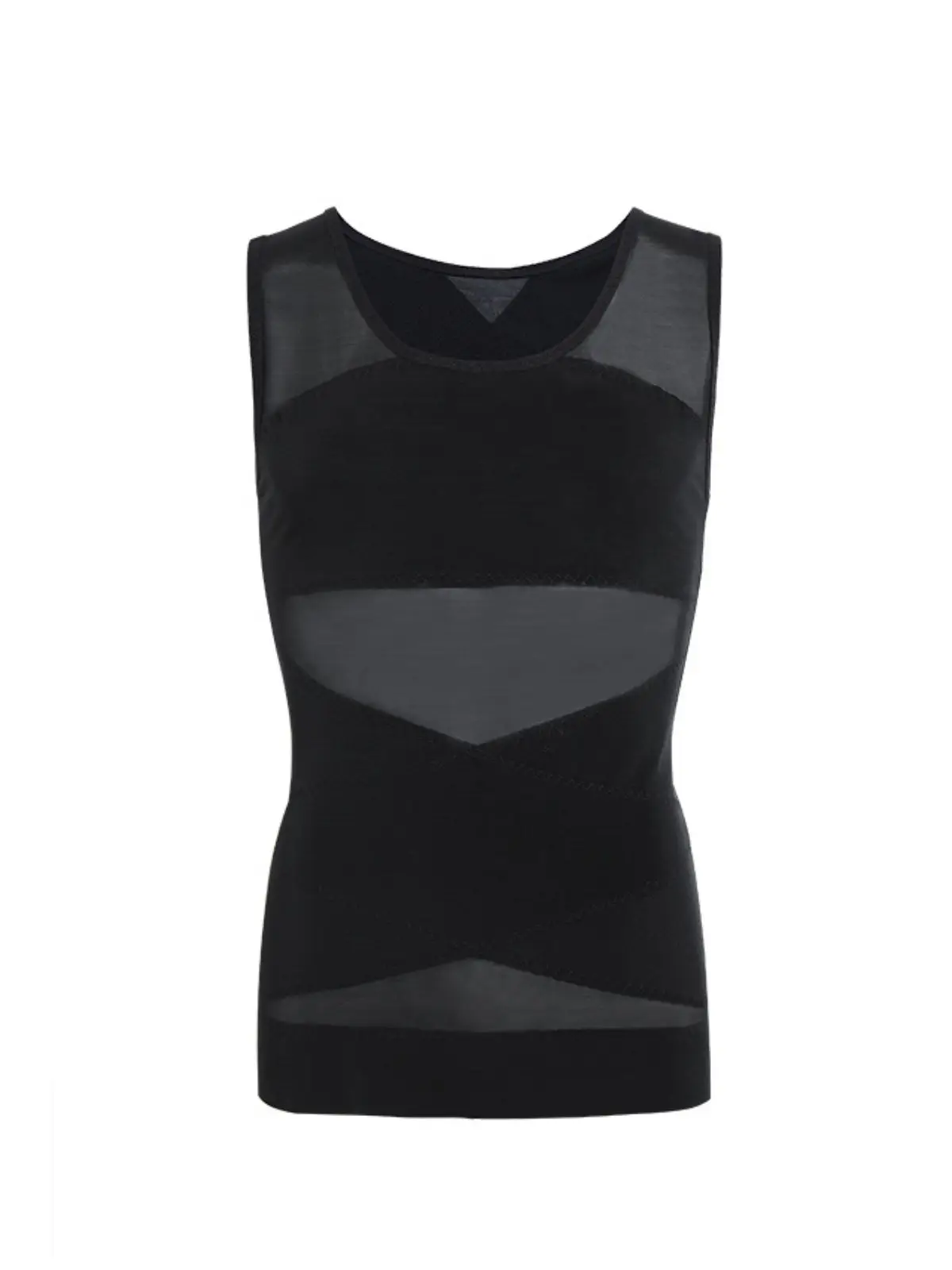 Men's Chest Compression Shirt to Hide Gynecomastia Moobs Slim Chest Slim Belly Tank Top for Summer