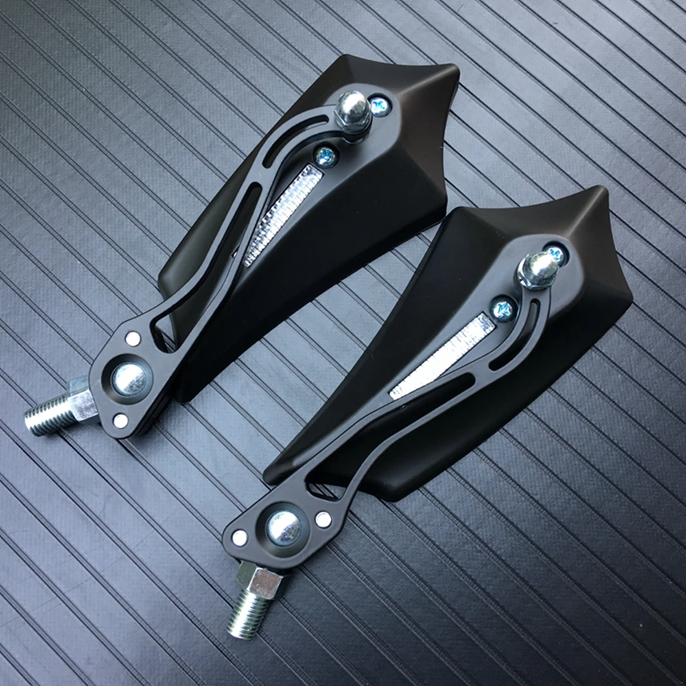2Pcs Motorcycle Left Right Side 8MM 10MM RearView Mirrors With Changable Screws Universial for Yamaha Honda Kawasaki Suzuki