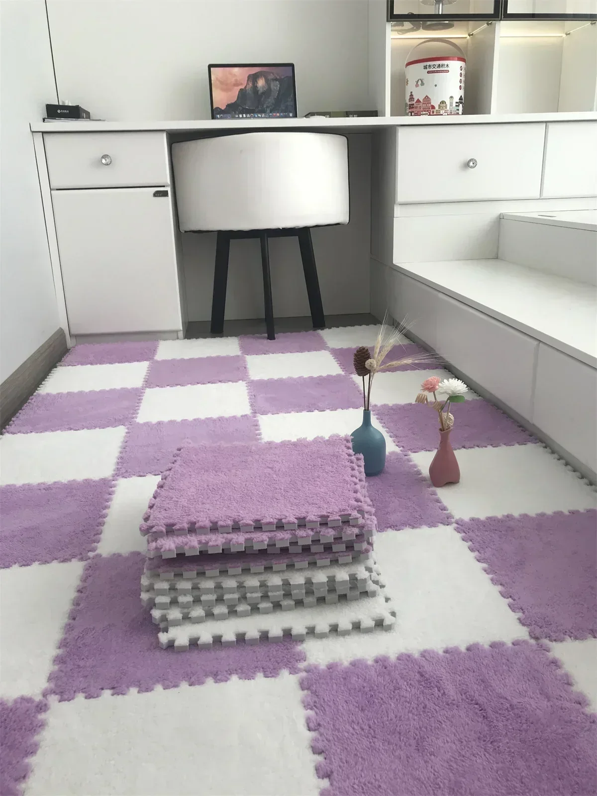 10/20Pcs Soft Plush Children's Mat Baby Play Mat Baby Toys Eva Foam Puzzle Carpet in Children's Room Keep Warm Playmat Floor Mat