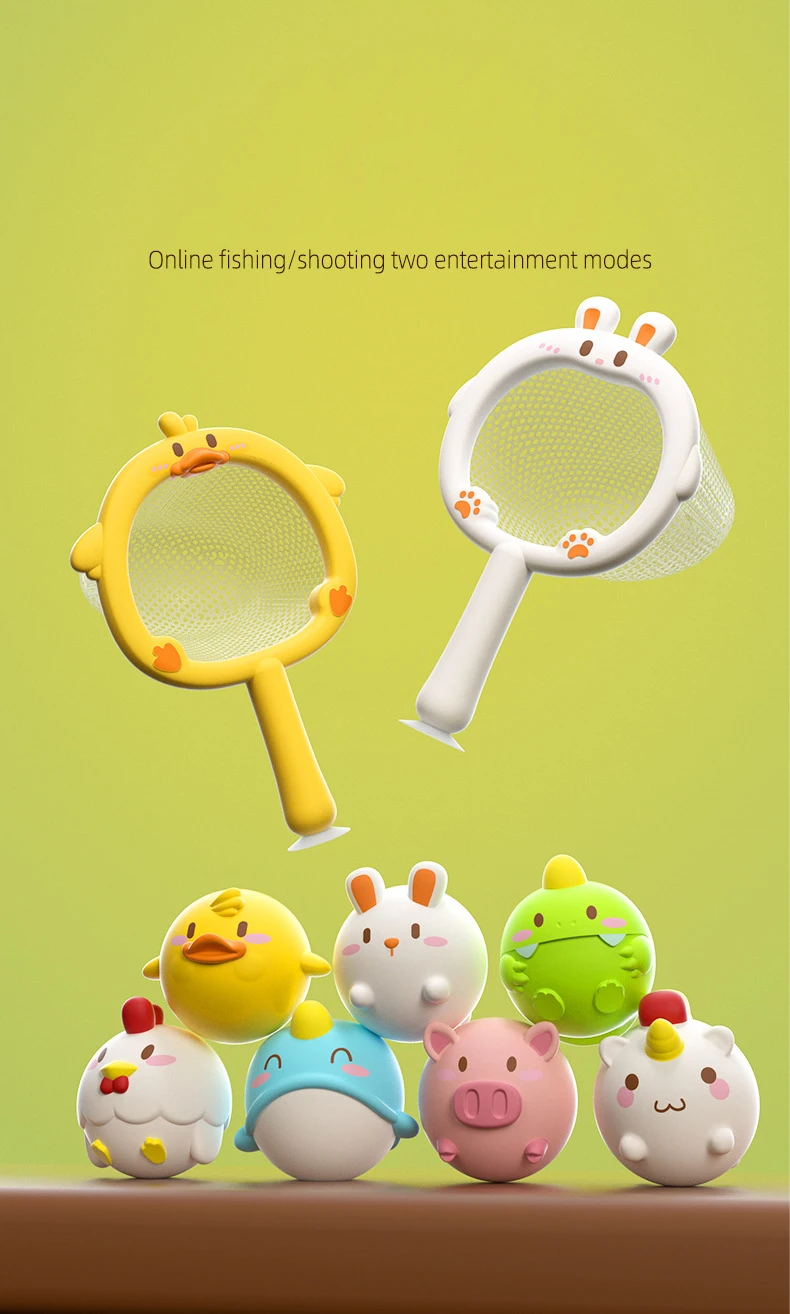 Baby Cute Animals Bath Toy LED Light Up Toys Swimming Water Soft Rubber Float Induction Luminous Duck for Kids Play Funny Gifts