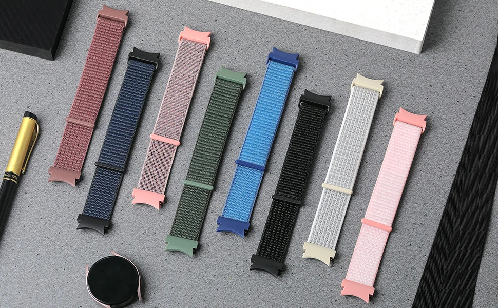 Band For Samsung Galaxy Watch 7/6/4/classic/5 pro 44mm 40mm wrist No Gaps Nylon sport loop correa bracelet Galaxy Watch 7 Strap