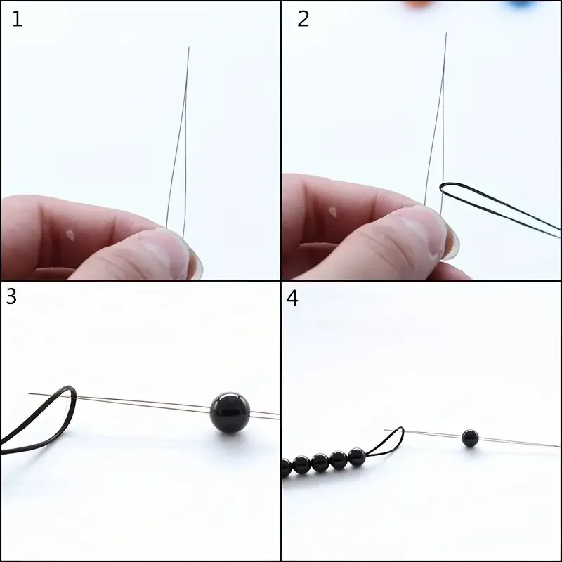 A Box Of 10 Open Needles Two Of Each Of Five Sizes Open Needles + Beading Needles DIY Handmade Beading Tool Jewelry Accessories