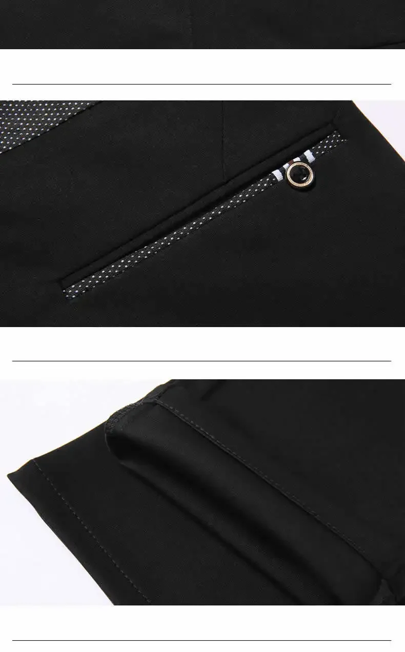 Black Suit Pants for Men Spring and Autumn Stretchy and Non-Ironing Office Trousers Slim Fit Formal Pants for Men Dress Pants
