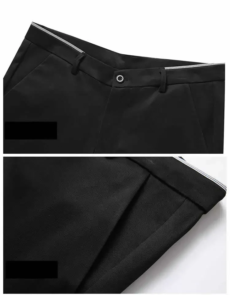Black Suit Pants for Men Spring and Autumn Stretchy and Non-Ironing Office Trousers Slim Fit Formal Pants for Men Dress Pants