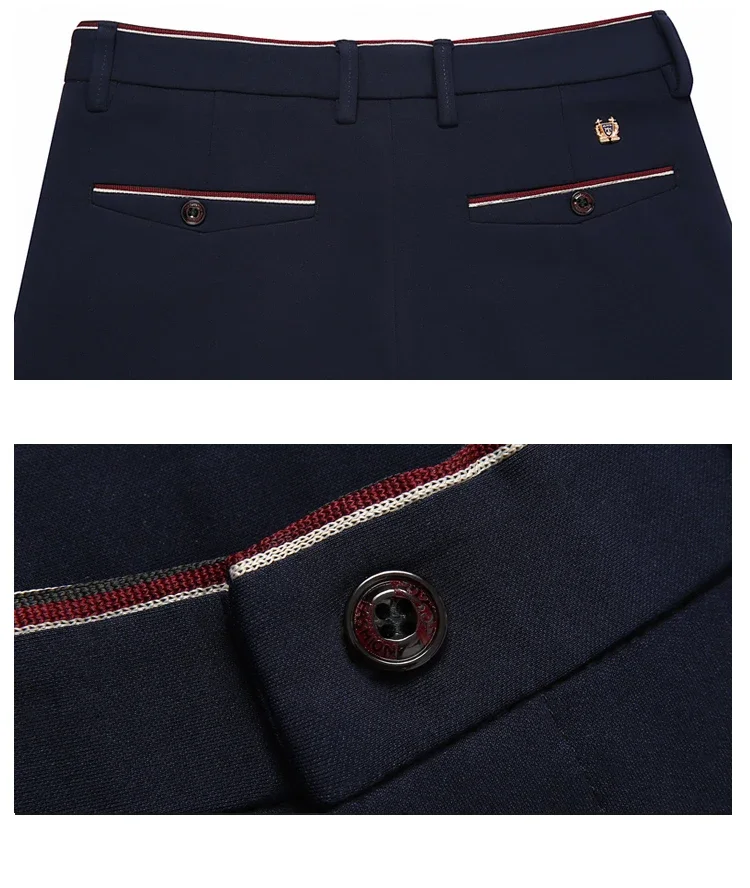 Black Suit Pants for Men Spring and Autumn Stretchy and Non-Ironing Office Trousers Slim Fit Formal Pants for Men Dress Pants