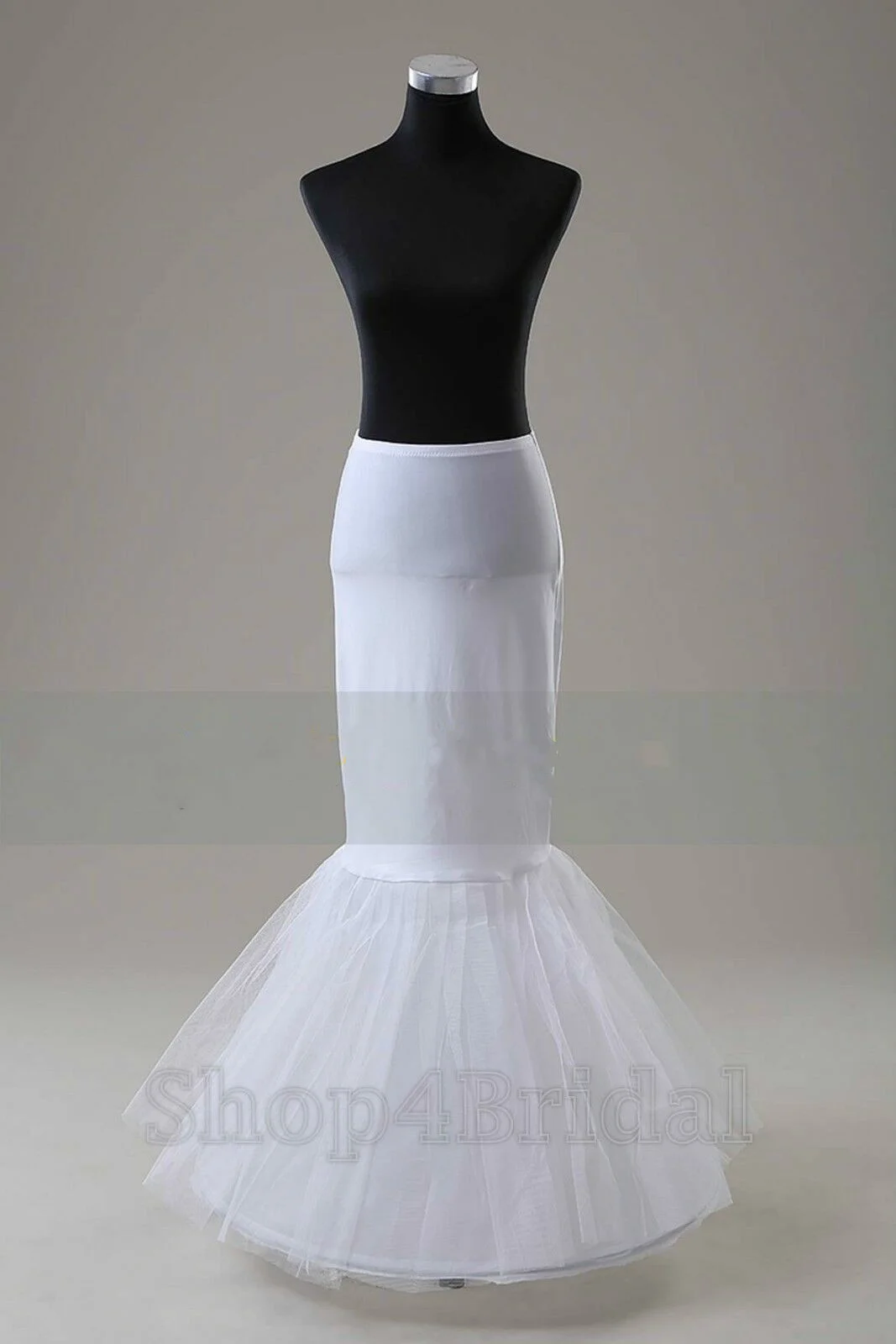 White/Black 1 Hoop Mermaid Wedding Bridal Underskirt Crinoline Petticoat Slips