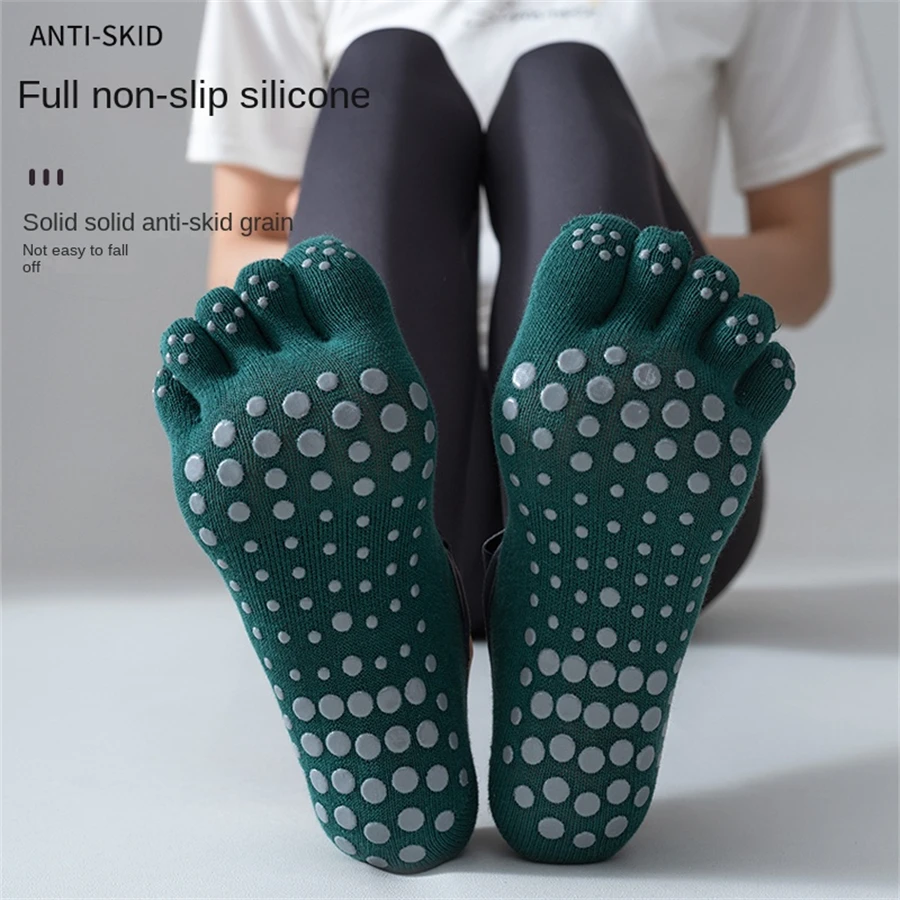 1 Pair of Women's Five Finger Socks, Professional anti Slip yoga Socks, Pilates Fitness Socks