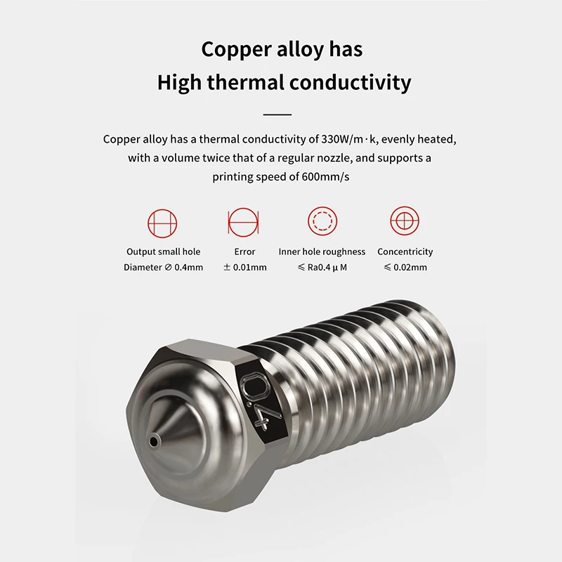 For QIDI TECH q1 pro Nozzle Brass Hardened Steel X PLUS 3/ X MAX 3/X SMART 3 Qidi q1 Nozzle Plated Copper
