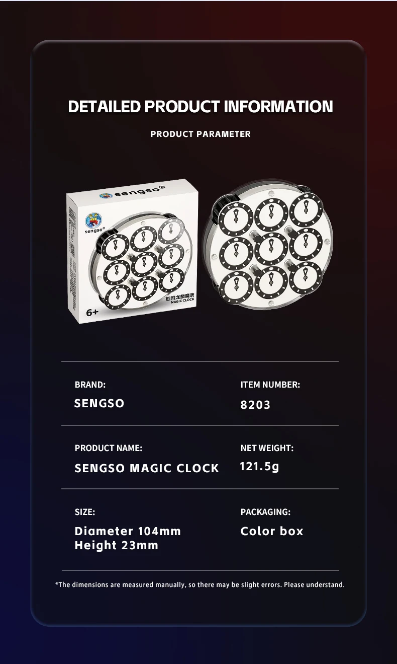 Sengso Magnetic Magic Watch 3x3x3 4x4x4 5x5x5 3x3 4x4 5x5 Magic Clock Professional Magic Cube Clock Magnetic Speed Cube Toys  ﻿