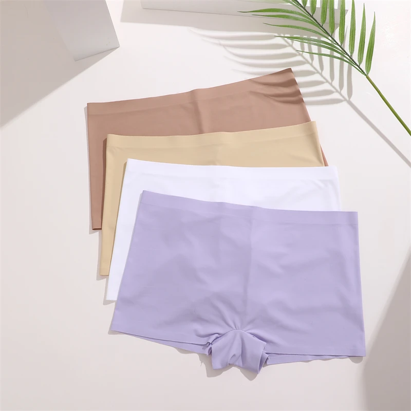 Women's Seamless Panties Sports Boxers Underwear Female Solid Color Comfortable Briefs Cozy Lingerie Intimate Underpants S-XL