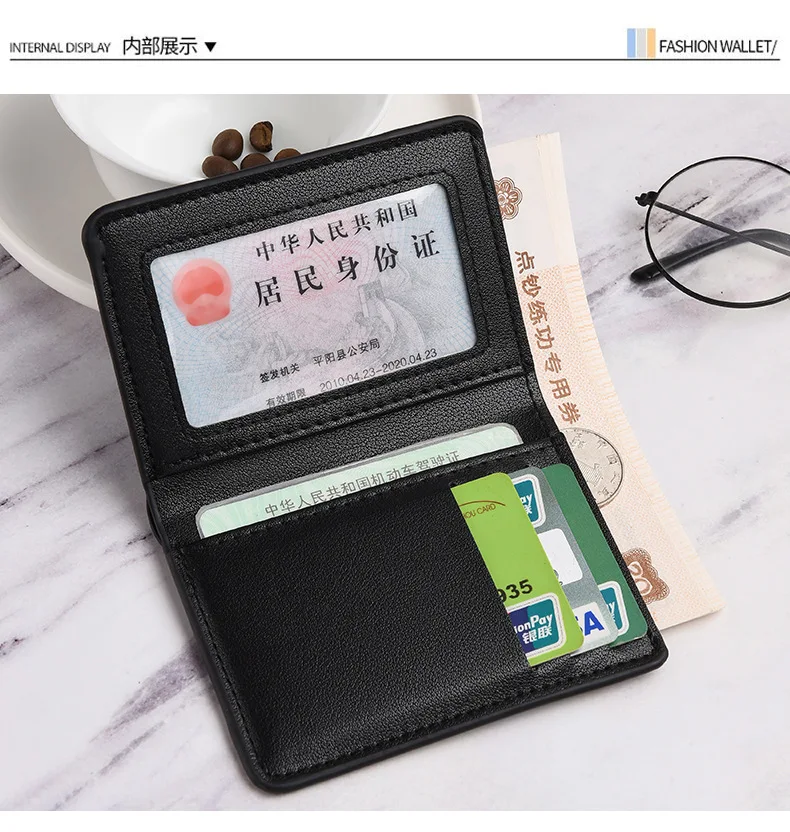 1Pc New Super Slim Soft Wallet PU Leather Mini Credit Card Wallet Purse Card Holders Men Wallet Thin Small Short Skin Wallets