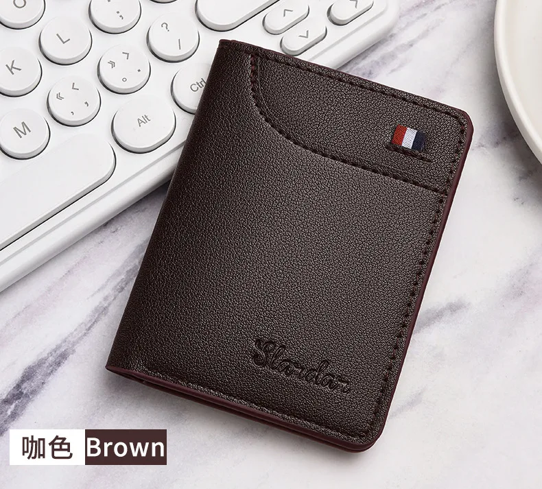 1Pc New Super Slim Soft Wallet PU Leather Mini Credit Card Wallet Purse Card Holders Men Wallet Thin Small Short Skin Wallets
