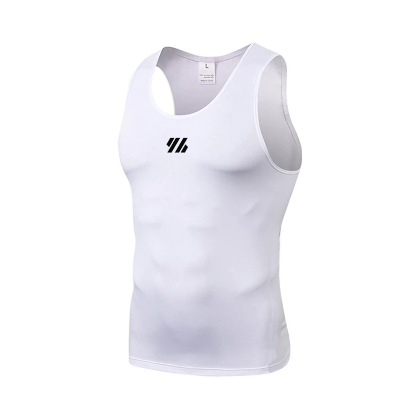 Running Vest Men's Summer Gym Clothing Sports Leisure Milk Silk Tight Sleeveless Shirt Elastic Breathable Slim Fitness Tank Tops