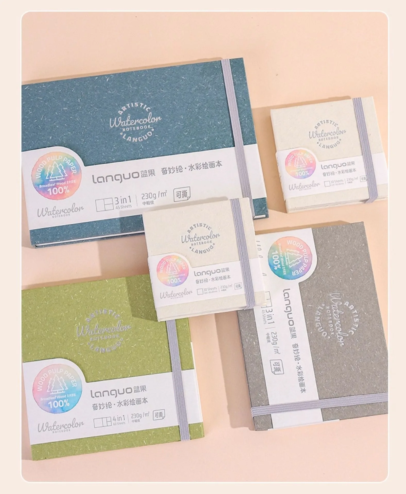 100% Cotton Mini Tearable Watercolor Paper Book Journal Drawing Notebook 230g Art Student Drawing Paper Sketchbook Painting Book