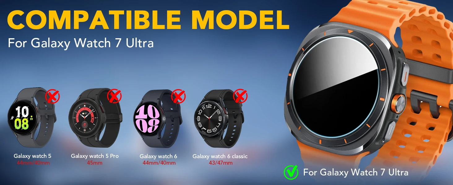 Tempered Glass For Samsung Galaxy Watch Ultra 2 47mm Accessories HD Clear Film galaxy watch 9/8/8 classic 44/40 Screen Protector