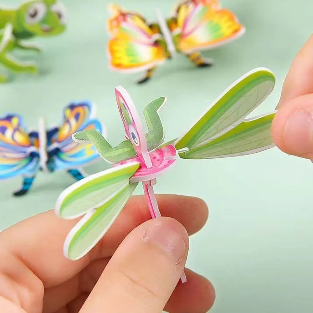 25Pcs 3D Puzzle Blocks Toys 3D Insect Paper Jigsaw Funny Paper Card Children Early Education