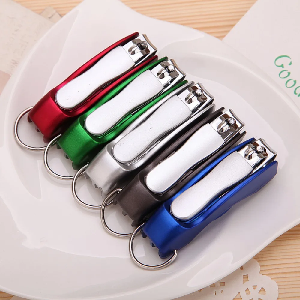 Multifunctional Nail Clipper Ballpoint Pen 0.7 Blue Refill Keychain Pen Portable Foldable ABS Ballpoint Pen Creative Stationery