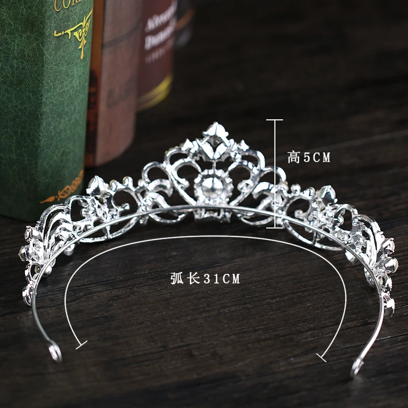 Trendy Crystal Crown Rose Gold Bridal Tiara And Crown Hair Accessories for Wedding Bride Women Hair Jewelry Headpiece