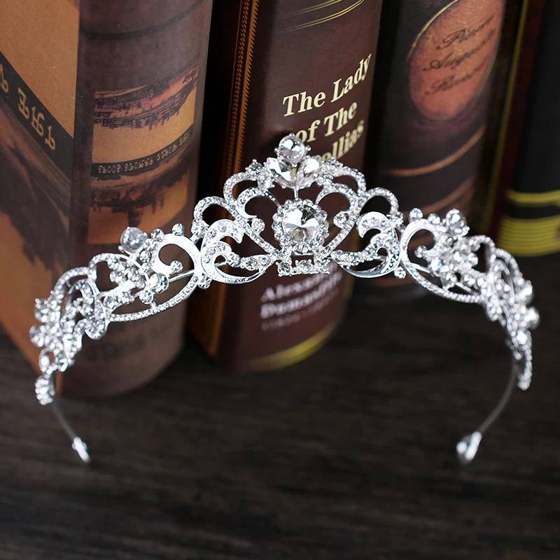 Trendy Crystal Crown Rose Gold Bridal Tiara And Crown Hair Accessories for Wedding Bride Women Hair Jewelry Headpiece