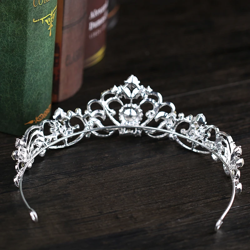 Trendy Crystal Crown Rose Gold Bridal Tiara And Crown Hair Accessories for Wedding Bride Women Hair Jewelry Headpiece