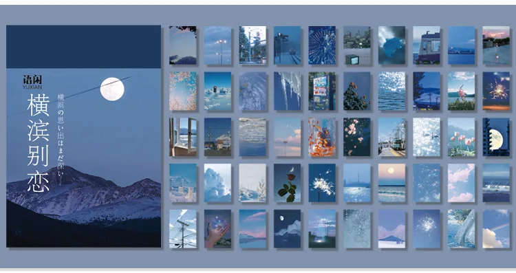50 Sheet World scenery Style Sticker Book Washi Paper Journal DIY Material Decoration Sticker Memo Pad Scrapbook Stationery gift