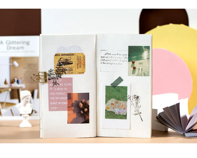 50 Sheet World scenery Style Sticker Book Washi Paper Journal DIY Material Decoration Sticker Memo Pad Scrapbook Stationery gift