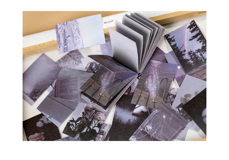 50 Sheet World scenery Style Sticker Book Washi Paper Journal DIY Material Decoration Sticker Memo Pad Scrapbook Stationery gift
