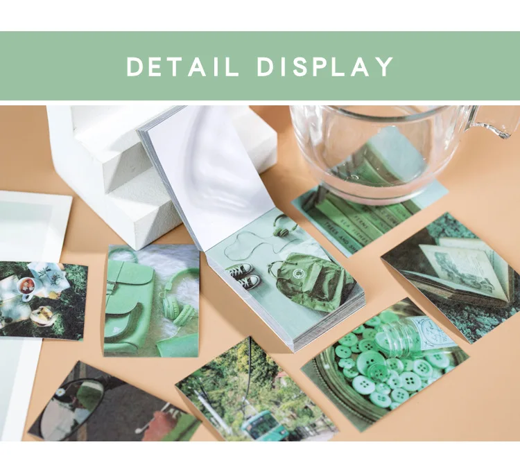 50 Sheet World scenery Style Sticker Book Washi Paper Journal DIY Material Decoration Sticker Memo Pad Scrapbook Stationery gift