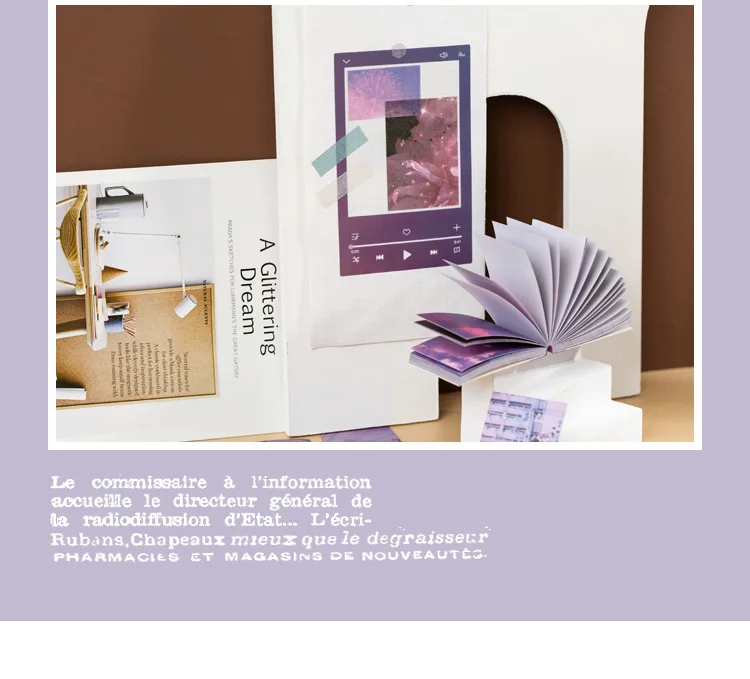 50 Sheet World scenery Style Sticker Book Washi Paper Journal DIY Material Decoration Sticker Memo Pad Scrapbook Stationery gift